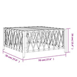 Garden Table Anthracite 70x70x34 cm Woven Fabric 364145
