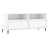 TV Cabinet High Gloss White 100x34.5x44.5 cm Engineered Wood 831230