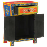 Hand Painted Sideboard 54x30x74 cm Solid Wood Mango 352053