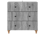 Drawer Cabinet Grey Sonoma 66 x 34.5 x 90 cm Engineered Wood 894151