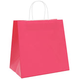 Paper Bags 250 pcs with Handles Pink 54x15x49 cm 4101682