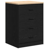 Garage Cabinets 2 pcs Black Engineered Wood 3328333