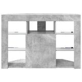 Corner LED TV Cabinet 100x40x68cm Concrete Grey Engineered Wood 889788