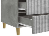 Bedside Cabinet Concrete Grey 43 x 41 x 66.5 cm Engineered Wood 894558