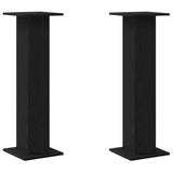 Plant Stand 2 pcs Black Oak 30 x 30 x 95 cm Engineered wood 3345110