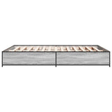 Bed Frame without Mattress Grey Sonoma 150x200 cm King Size 3279840