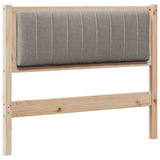Upholstered Headboard Brown 100 cm Solid Pine Wood 879082