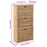 Shoe Storage Cabinet 55x20x104 cm Solid Walnut Wood 247600