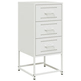 Bedside Cabinets 2 pcs White 36x39x78 cm Steel 846589
