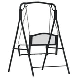 Swing Bench Black Steel Medium Durable Swing Bench 318832