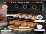 Air Fryer Oven, 20L Mini Oven, Countertop Convection Oven with Adjustable Temp and Timer, Oil-Less T3398P340995