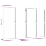 4-Panel Room Divider Taupe 280x180 cm 4003364