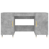 Desk Concrete Grey 140x50x75 cm Engineered Wood 829528