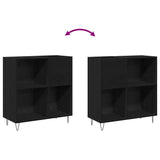 Record Cabinet Black Oak 85 x 38 x 89 cm Engineered Wood 862913