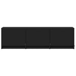 ZNTS TV Cabinet with LED Black 140x34x40 cm Engineered Wood 852244