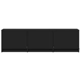 ZNTS TV Cabinet with LED Black 140x34x40 cm Engineered Wood 852244