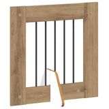 Dog Gate with Stands 8 pcs Artisan Oak 60 x 60 cm 892168