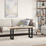 Coffee Table O-Frame 110x40x45.5 cm Solid Wood Pine and Steel 3282733
