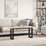 Coffee Table O-Frame 110x40x45.5 cm Solid Wood Pine and Steel 3282733