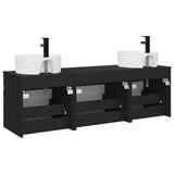 Bathroom Cabinet Set 3 pcs Black 49 x 44.5 x 65 cm 3405748