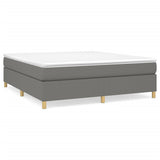 Box Spring Bed Frame Dark Grey Super King Fabric 3121212
