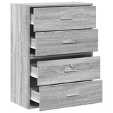 Cabinets with 2 Drawers 2 pcs Grey Sonoma 60x31x40 cm Engineered Wood 858832
