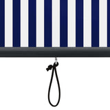 Roller Blind Blue and White 180 x 250 cm Fabric and Aluminum 362081