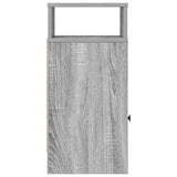 Bedside Cabinets 2 pcs with Drawer Grey Sonoma 25x31x66 cm 858625