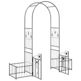 Garden Arch with Lock Black 203 x 50 x 218 cm 42021346