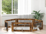 Foldable Dog Gate with Stands 6 pcs Smoked Oak 602 cm 892123