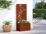 Garden Privacy Screen Rusty 50 x 32 x 150 cm Weathering steel 876482