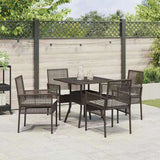 Garden Dining Set 5 pcs Brown Poly rattan 3334926