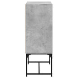 Side Cabinet with Glass Doors Concrete Grey 69x37x100 cm 836549