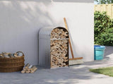 Log Holder Silver 40x45x100 cm Galvanised Steel 364587