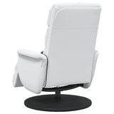 Recliner Chair with Footrest White 98 x 71 x 106 cm PU 42018590
