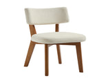 GOMYWAY Mid-Century Modern Dining Chairs Set of 2, Upholstered Mid-Back Armless Padded Side Chairs W2678P512591