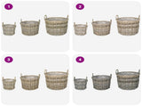 Planter Basket GENDT 3 pcs Natural Grey Kubu Rattan 42020955