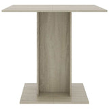 Dining Table Sonoma Oak 80x80x75 cm Engineered Wood 800255