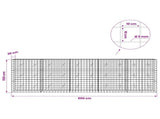 Gabion with 5 mm Wire and 10x10 cm Mesh 500x20x150 cm 3465052
