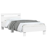 Bed Frame with Headboard White 80 x 200 cm Engineered Wood 8009011
