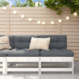 Garden Middle Sofas 2 pcs White Solid Wood Pine 825514