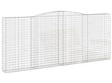 Arched Gabion Baskets 6 pcs 400x30x220/240 cm Galvanised Iron 3146948