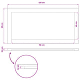 Rectangular Table Top 130 x 60 x 3.2 cm Rectangular 938285
