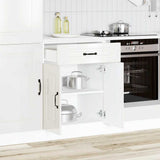 Kitchen Base Cabinet Kalmar High Gloss White Engineered Wood 853489