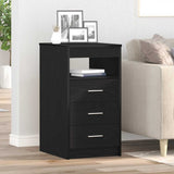 Drawer Cabinet Black Oak 40x50x76 cm Engineered Wood 862009