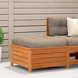 Garden Footstool Wax Brown 62x63.5x32 cm Solid Wood Pine 844900