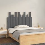 Wall Headboard Grey 108x3x80 cm Solid Wood Pine 824775