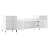 TV Cabinet High Gloss White 160x35x55 cm Engineered Wood 831334