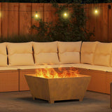 Fire Pit Brown 80 x 80 x 40 cm Weathering Steel 858969