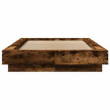 Bed Frame without Mattress Smoked Oak 100x200 cm 3281207